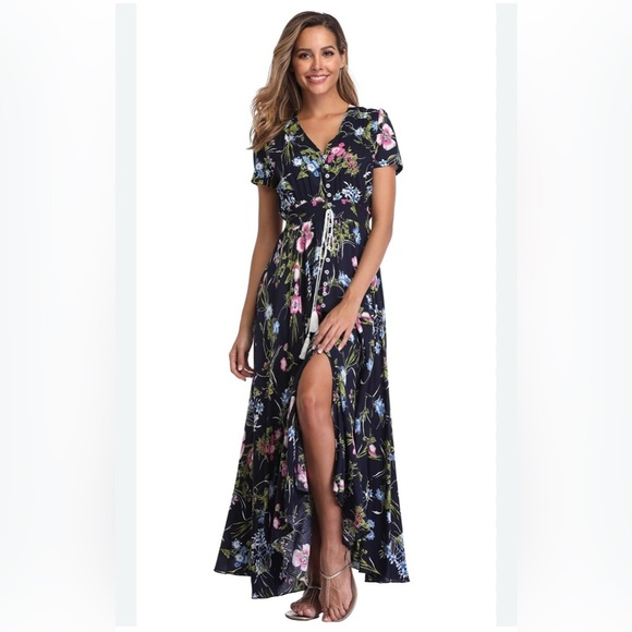 Amazon Dresses & Skirts - ✨3/$20 Amazon floral maxi button front dress